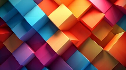 Fototapeta premium Colorful abstract geometric background. Generative AI.