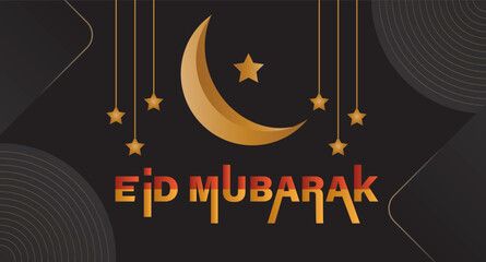 Eid mubarak  greeting  banner design template