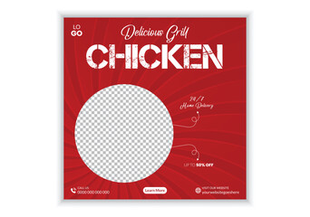 Social media food poster design