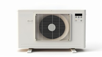 Fototapeta premium Air conditioner unit isolated on a white background. Generative AI.