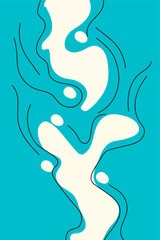 Abstract multicolored paper minimalism background.