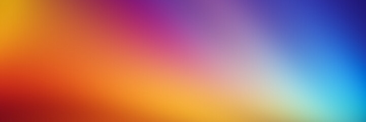 Red orange yellow purple blue gradient background wide web header grainy texture vibrant colors banner design
