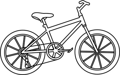 Road Bike Outline Illustration Vector