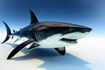 Obraz premium Great white shark. Generative AI