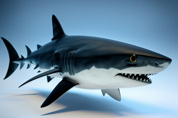 Naklejka premium Great white shark. Generative AI