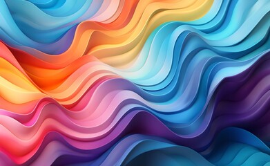 Obraz premium Experimental Palette Background. Dynamic Abstract Pattern. Vibrant Color Waves. Generative AI.