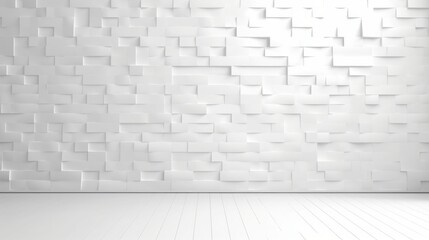 Concept of a white-colored wall against a white background. Generative AI.