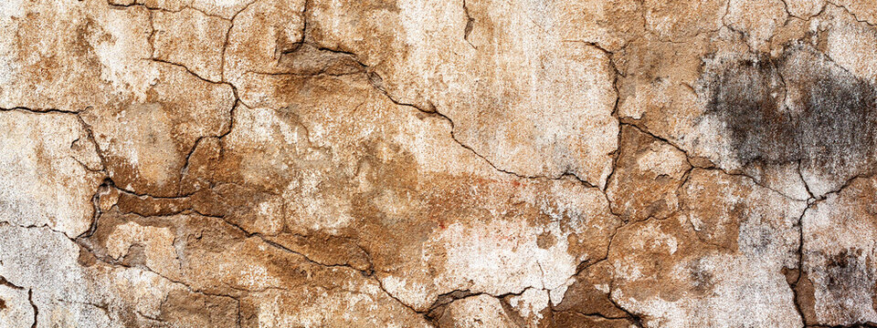 Antique brick wall, panoramic view, Grunge stone texture. brick wall texture grunge background
