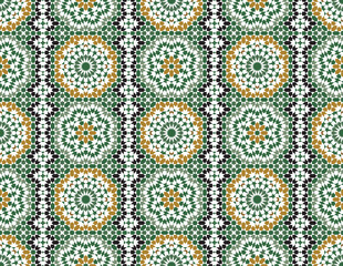 Seamless geometric pattern in Arabic style Zellij
