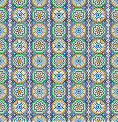 Seamless geometric pattern in Arabic style Zellij