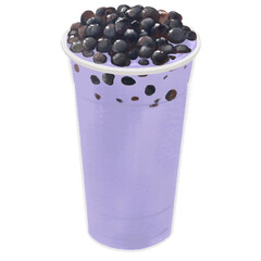 taro milk bubble tea