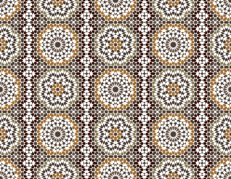 Seamless geometric pattern in Arabic style Zellij