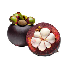 mangosteen isolated on white background