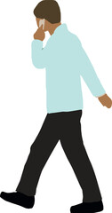 Man Walking 24 Vector Illustration