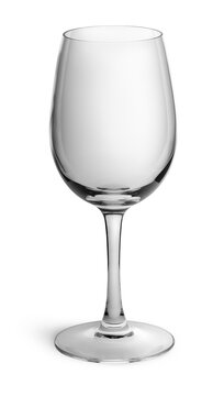 Empty wine glass top view isolated on white background