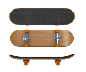 3d render skateboard (clipping path)