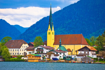 Idyllic german lake village Rottach Egern, Bavaria, Germany