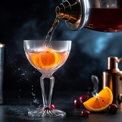 making cocktails, in a luxurious Michelin kitchen  - generative AI