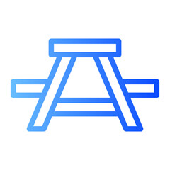 picnic table gradient icon