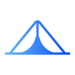 Fototapeta premium tent gradient icon