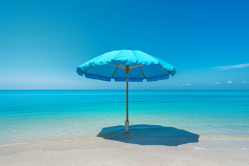 Blue summer umbrella background sea photography

