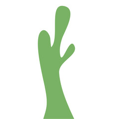 Abstract Green Cactus Shape