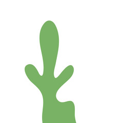 Obraz premium Abstract Green Cactus Shape