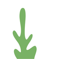 Abstract Green Cactus Shape