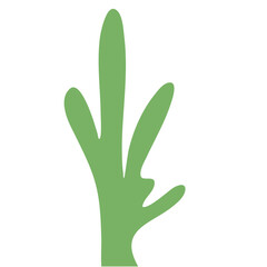 Abstract Green Cactus Shape