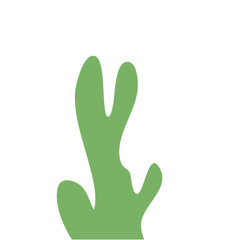 Abstract Green Cactus Shape