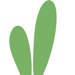 Abstract Green Cactus Shape