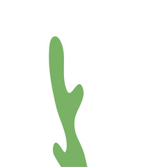 Abstract Green Cactus Shape