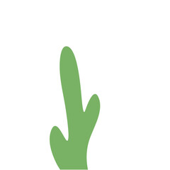 Abstract Green Cactus Shape