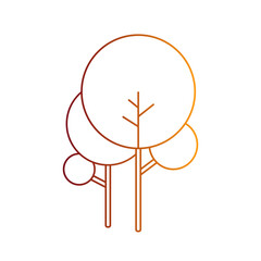 Gradient tree plant isolated icon vector illustration design.