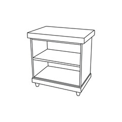 furniture of cabinet design, element graphic illustration template