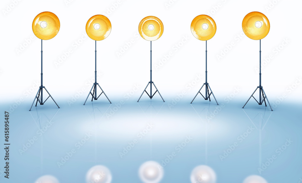 Aufkleber 3d rendering of a studio background