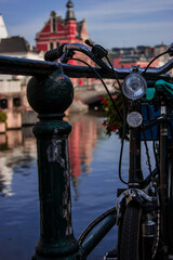 Bike with canal in background