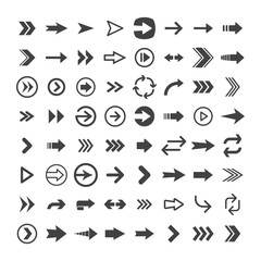 Arrow pictogram collection. Set of arrows.