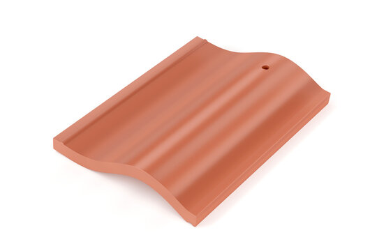 Roof tile on white background