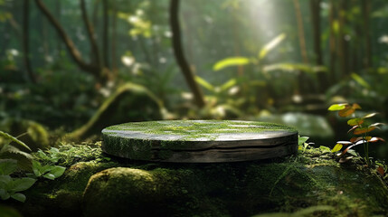 podium for product exhibition generative ai