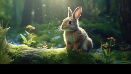 Cute rabbit illustration
