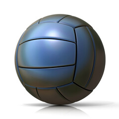 Black volleyball ball, isolated on white background.