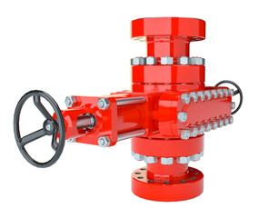 Blowout preventer, isolated on white. 3d illustration