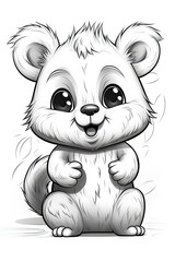 Obraz premium Cute Kawaii Animal