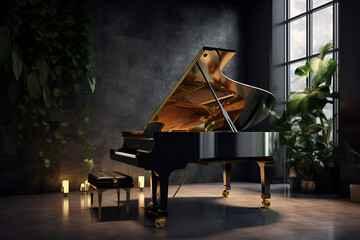 grand piano luxury room