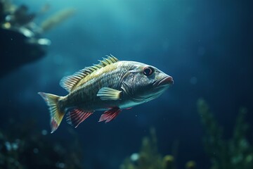 Fototapeta premium underwater fish. Generated by Ai.