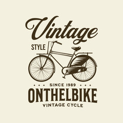 Fototapeta na wymiar Vintage Bike Vector Art, Illustration, Icon and Graphic