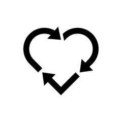 Heart shape with arrows
