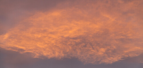 Beautiful bright summer sunset sky with clouds. Nature sky  background.