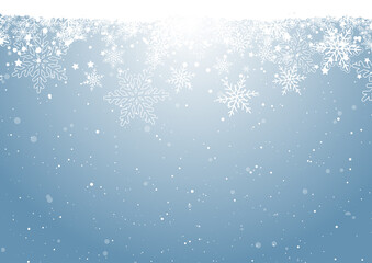 Christmas background with falling snow